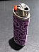 Bic purple embroided hearts case complete with lighter unique rare