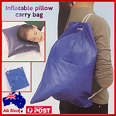 Inflatable  Pillow Carry Bag Car Travel Camping Support Relax Cushion X 2