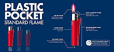 Clipper super lighter gas refillable collectable, limited edition  SOLID RED