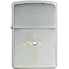 Genuine ZIPPO 28804 – ZIPPO CROSS WITH SWAROVSKI CRYSTAL BRUSHED CHROME