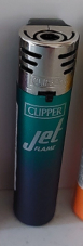 clipper lighter  Jet flame gradiant dark green WINDPROOF Adjustable flame