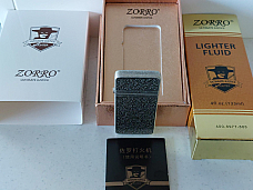 Zorro high quality oil lighter limited edition  large oil refill in gif pack
