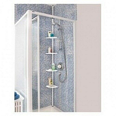 Bathroom / shower 4 shelf  adjustable Bathroom pole  x 2