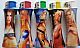 Rhino Lady  gas refillable large lighters lot of five assorted normal flame