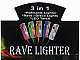 Rhino LIGHTER GAS REFILLABLE with built in LED TORCH & Flashing Disco colour le