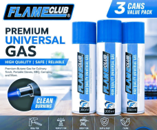 Premium 3 x Butane Gas Universal Refill  Lighter  gas Changable Nozzle 300ml