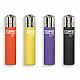 Clipper micro soft touch gas refillable lighters set of 8