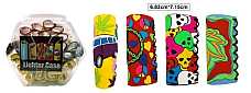 wholesale rubberised lighter cases  display of 32 cases assorted