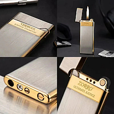 ZORRO Limited edition ultrathin 6 mm thick  gas refillable Copper material grind