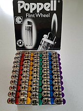 LIGHTERS POPPELL FLINT WHEEL WHOLESALE BULK LOT 1000 GREAT PROFIT, QUALITY