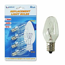 SANSAI Night Light Replacement Bulbs Small Screw E12 7W 240V GLAE1207  2PKS