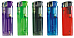 gas refillable electronic large translucent lighters display of fifty