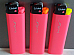 Cricket lighters lot of 3 Large slimline neon pink disposable