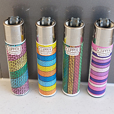 Clipper  4 x MULTI COLOUR  Refillable Lighters  collectable set of 4+ bonus