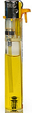 slimline gas refillable normal flame see through lighter yellow