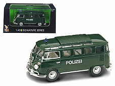 1962 Volkswagen Microbus Police Green 1/43 Diecast Car Model by Yat Ming