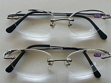 reading glasses high quality made to Australian standard 2 pairs rimless, value