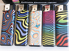 new large gas refillable electronic lighters large x 5  Colourfull best quality
