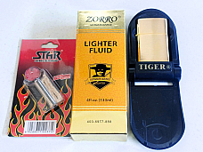 Tiger Gold Oil Lighter With Accessories collectable with kit flints wick Fluid