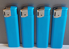 4xlarge  Electronic Lighters gas refillable adjustable flame solid colour Blue
