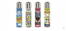 Clipper  4 x peace and love Refillable Lighters  collectable set of 4+ bonus