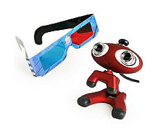 EZCOOL 3D Webcam with Microphone & 2x 3D Glasses for Family & Friends
