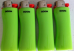 4 X large  disposable  Boom Lighters adjustable flame solid green