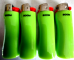 4 X large  disposable  Boom Lighters adjustable flame solid green