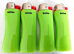 4 X large  disposable  Boom Lighters adjustable flame solid green