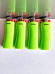 4 X large  disposable  Boom Lighters adjustable flame solid green