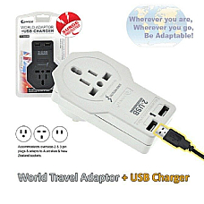 Sansai world travel adapter plus usb charger