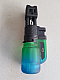 Powerfull Jet Flame Lighter Adjustable Flame Soft Touch Rubberized Green Gradia