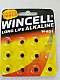 Batteries 12 x W-AG1  SR621SW/SR60/364/LR621  Alkaline Long Life Wincell