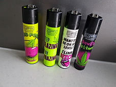Clipper  4 Food Porn Refillable Lighters  collectable set of 4+ bonus