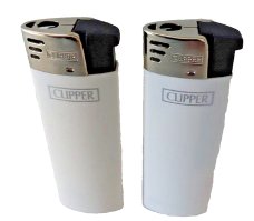 2 xClipper Brio super lighter gas , large gas refillable White