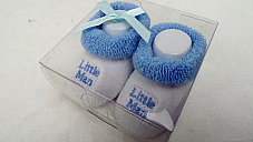 Suki- Babys First Socks- Personalised Baby Shoes/ Booties  LITTLE MAN