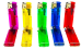 30 X large  Electronic Lighters gas refillable adjustable flame assorted colors