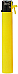 slimline gas refillable normal flame solid colour lighter yellow