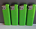 4xlarge  Electronic Lighters gas refillable adjustable flame solid colour Green