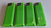 4xlarge  Electronic Lighters gas refillable adjustable flame solid colour Green