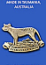 Tasmanian Tiger 3 D Brass lapel brooch pin