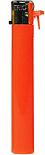slimline gas refillable normal flame solid colour lighter Red