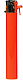 slimline gas refillable normal flame solid colour lighter Red