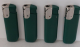 4 X MRK Jet Lighter DARK GREEN Torch Refillable Windproof 8cm Large High Strong