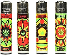 Clipper  4 xTriple gradiant Refillable Lighters  collectable set of 4+ bonus