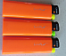 Cricket lighters lot of 3 Large slimline neon orange disposable