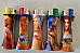 Lady  gas refillable large lighters lot of five assorted normal flame adjustabl