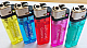 5 X  large JUST LITE Cigarette Lighters Disposable adjustable flame  transparent