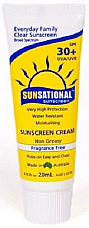 Sunsational Sunscreen - 20ml tube, SPF 30+ Everyday family clear sunsreen