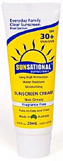 Sunsational Sunscreen  20ml tube, SPF 30+ Everyday family clear sunsreen